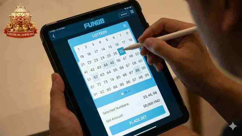 Bảng đặt cược lô đề tại Fun88 đơn giản và dễ thao tác.