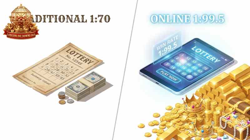  Bảng so sánh tỷ lệ ăn giữa lô đề online và truyền thống.