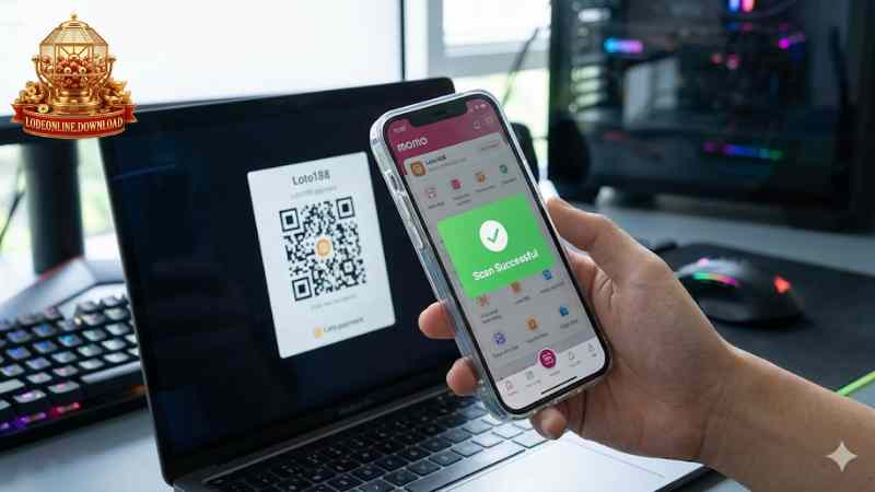 Các bước quét mã QR Momo để nạp tiền vào tài khoản game.