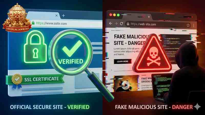 Cảnh báo người chơi phân biệt trang web chính chủ và giả mạo.