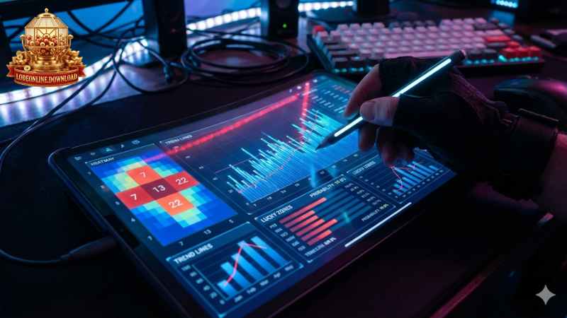 Chuyên gia đang phân tích cầu lô đẹp trên bảng kết quả xổ số.