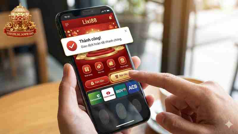 Giao diện trực quan và đa dạng kênh thanh toán tại Lixi88.