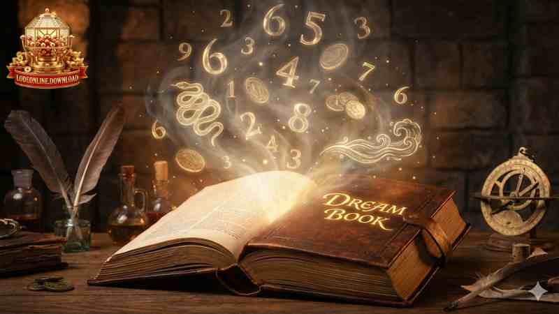 Hình ảnh cuốn sách sổ mơ cổ mở ra những con số bí ẩn.