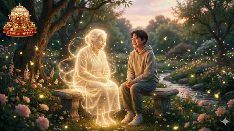 Hình ảnh minh họa giấc mơ gặp lại người thân đã khuất trong khung cảnh bình yên.