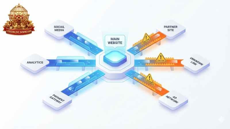 Mô hình kết nối giữa người dùng và nhà cái thông qua website trung gian.