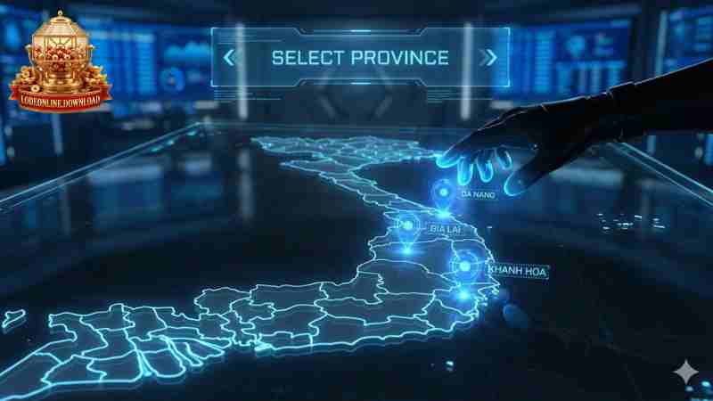 Người chơi có thể chọn quay thử riêng biệt cho từng đài miền Trung trong ngày.