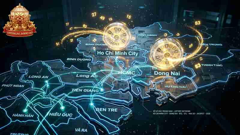 Bản đồ phân tích chu kỳ nổ số của các đài miền Nam.